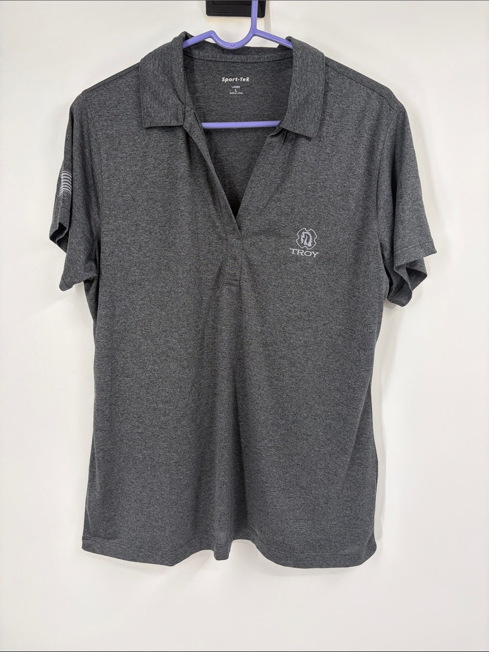 Troy Industries Sport-Tek Ladies Grey Polo Shirt Size Large